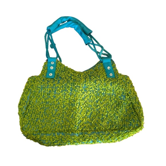 Handbags - Cute Bright green and blue shoulder bag